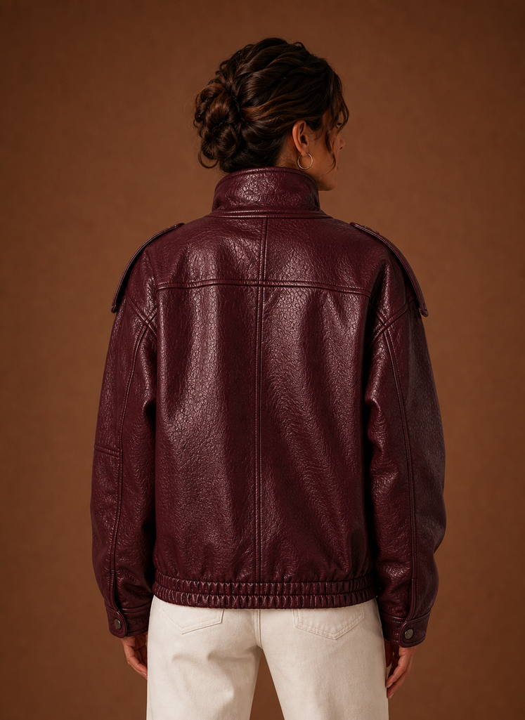 Women's Casual Funnel Neck Jacket in soft fabric, perfect for everyday wear, featuring a stylish design and comfortable fit. 7