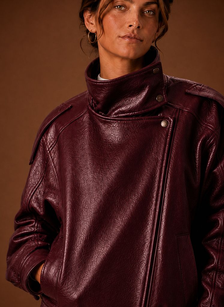 Women's Casual Funnel Neck Jacket in soft fabric, perfect for everyday wear, featuring a stylish design and comfortable fit. 8