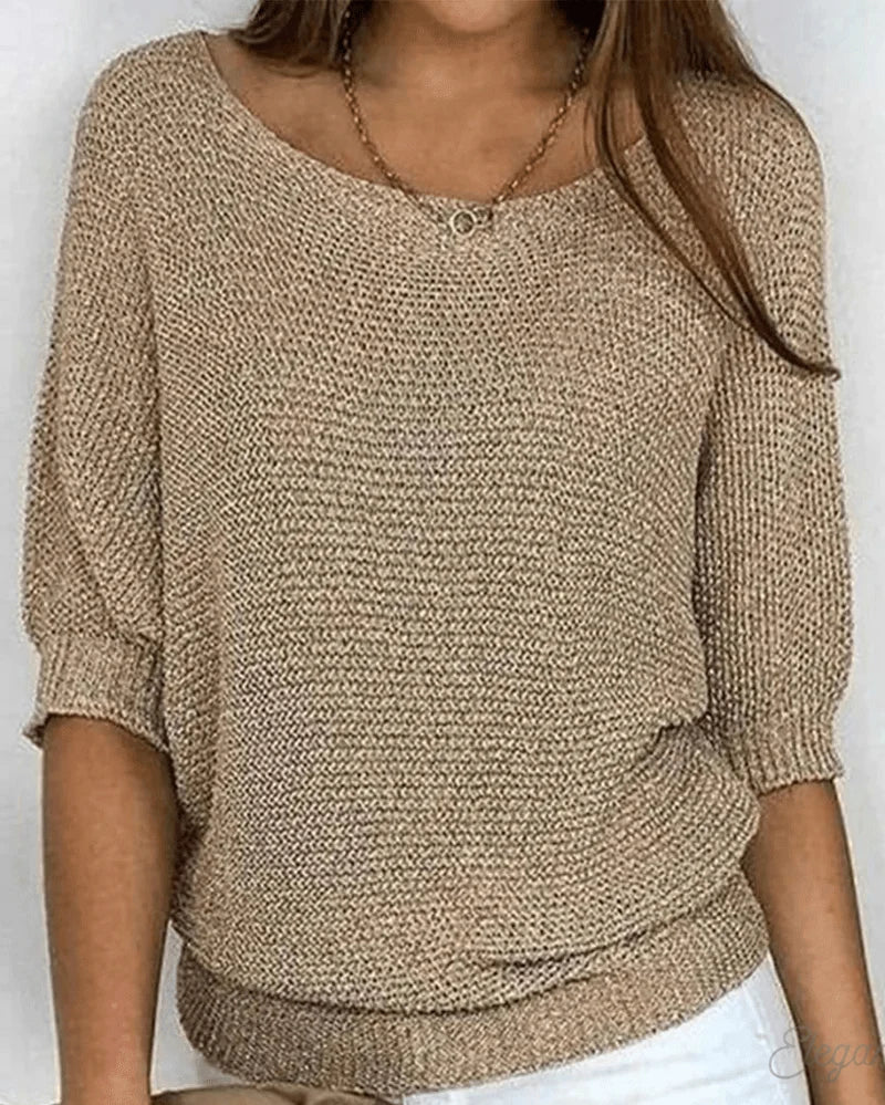 Women's Comfort Knit Sweater in Breathable Fabric for Everyday Wear 0