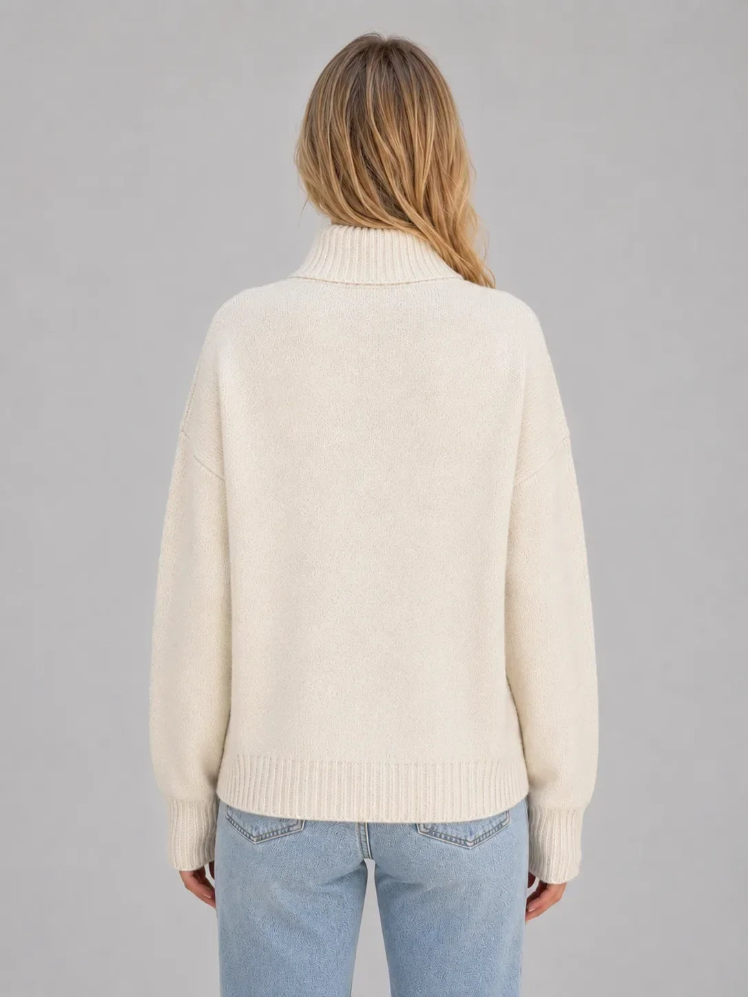 Women's Knitted Cardigan with Stand-Up Collar and Front Pockets 2