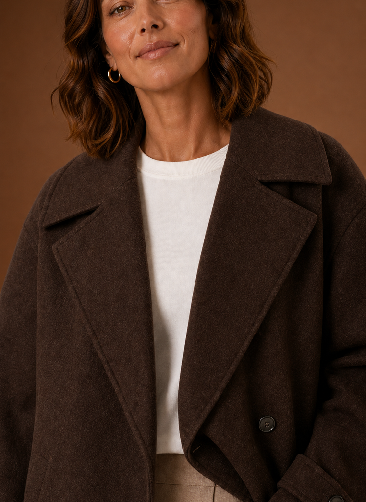 Women's long casual button-front overcoat featuring a relaxed fit, perfect for layering in cooler weather, with stylish design and versatile color options. 2