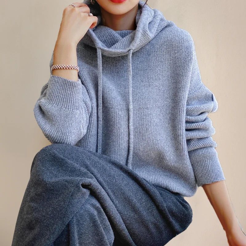 Women's Merino Wool Knitted Turtleneck Sweater 3