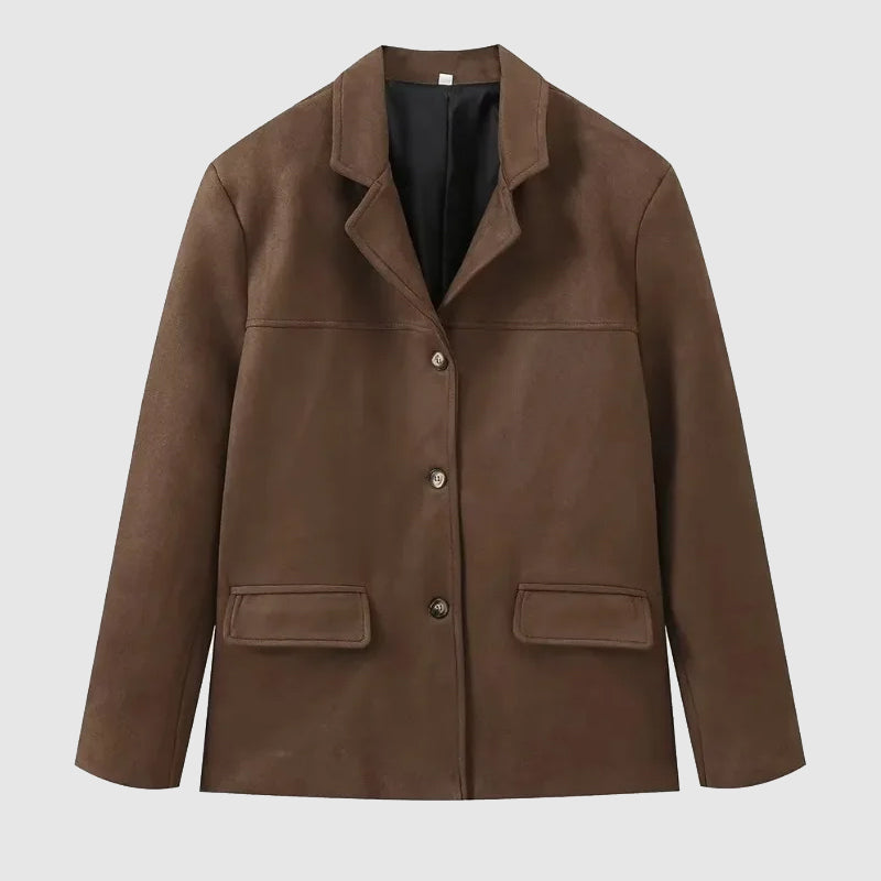 Button-Down Tailored Blazer