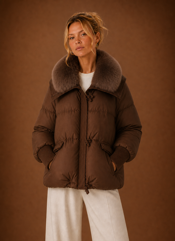 Women's Winter Parka Coat featuring a layer-friendly fit, designed for optimal warmth and style in cold weather conditions. 4