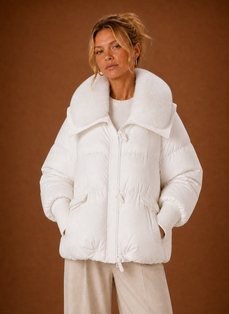 Women's Winter Parka Coat featuring a layer-friendly fit, designed for optimal warmth and style in cold weather conditions. 8