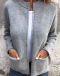 Wool Blend Zip Cardigan Sweater for Men - Straight Fit Everyday Wear 0