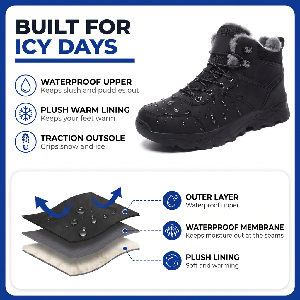 Insulated Lace-Up Winter Boots