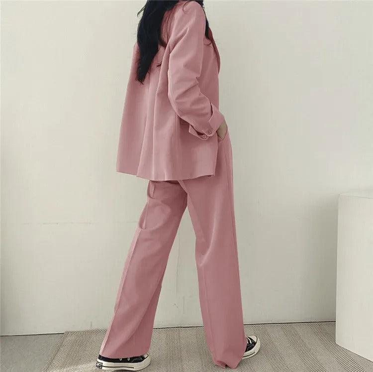 Tailored Suit Set with Long Blazer
