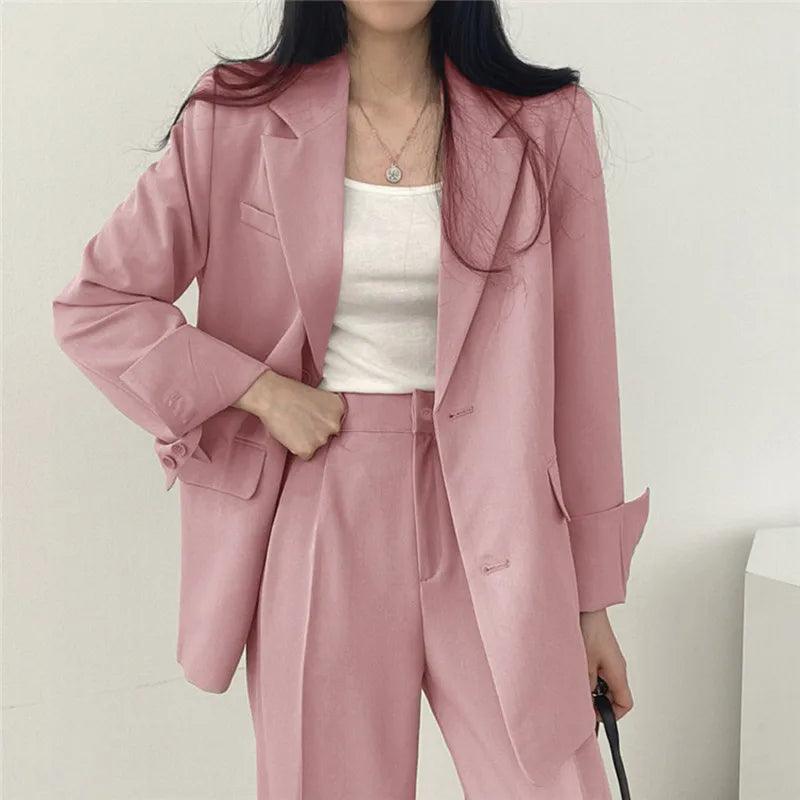 Tailored Suit Set with Long Blazer