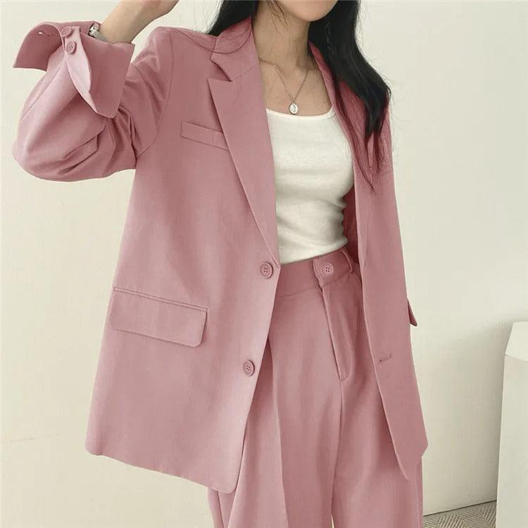 Tailored Suit Set with Long Blazer