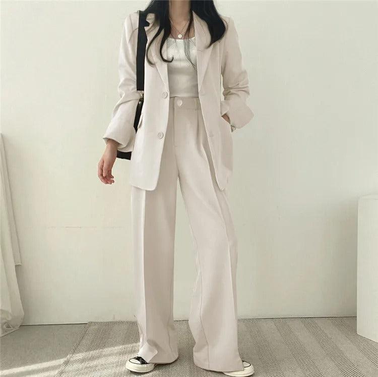 Tailored Suit Set with Long Blazer