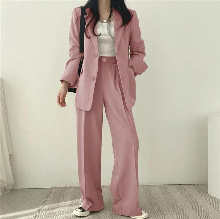 Tailored Suit Set with Long Blazer