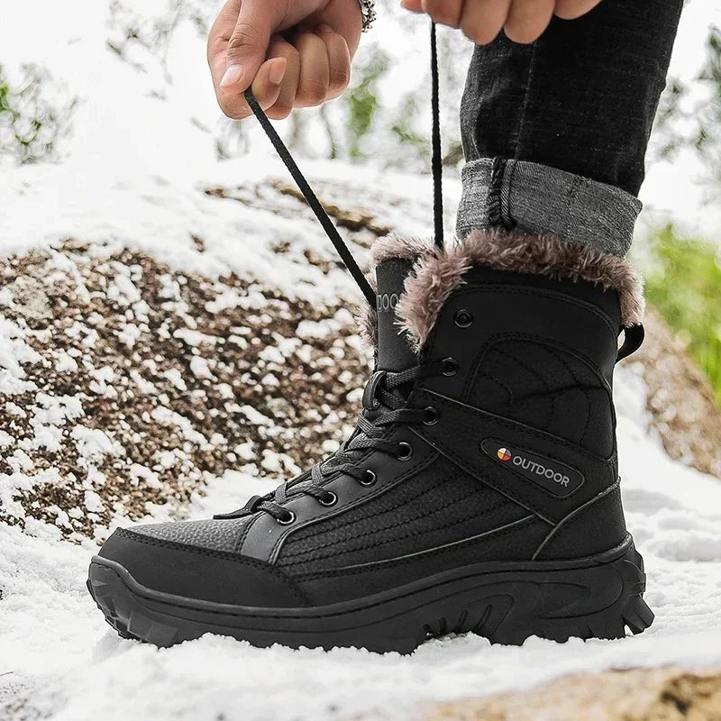 Fur-Lined Snow Boots with Padded Collar