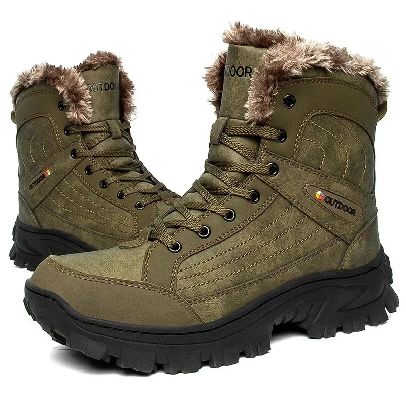 Fur-Lined Snow Boots with Padded Collar