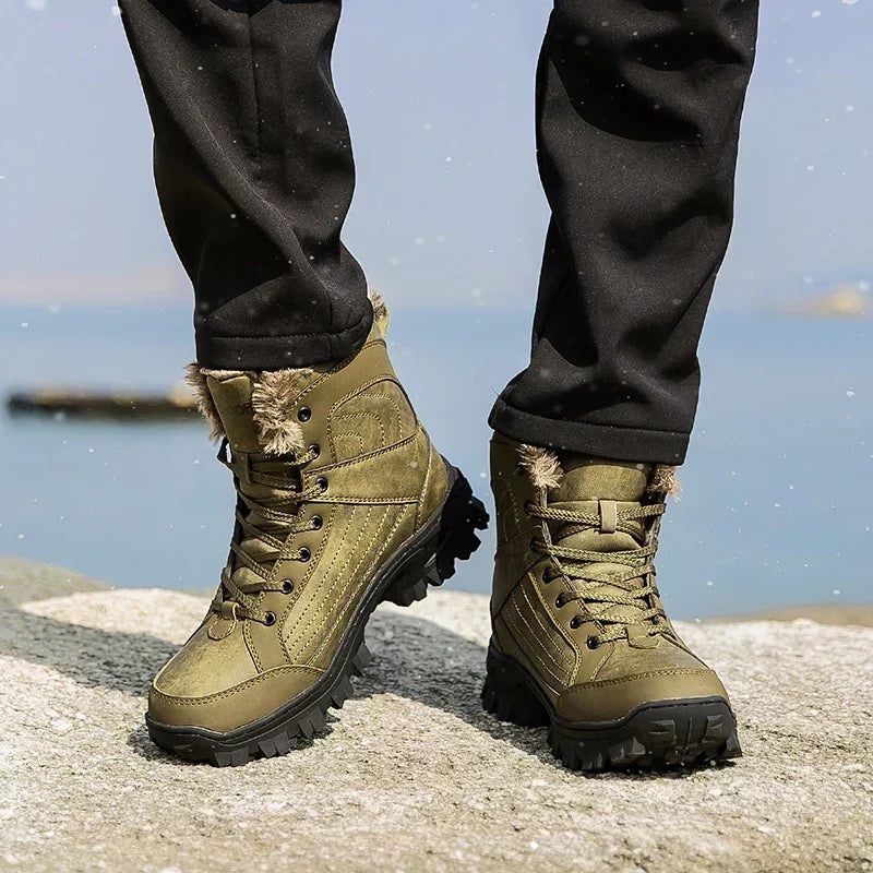 Fur-Lined Snow Boots with Padded Collar