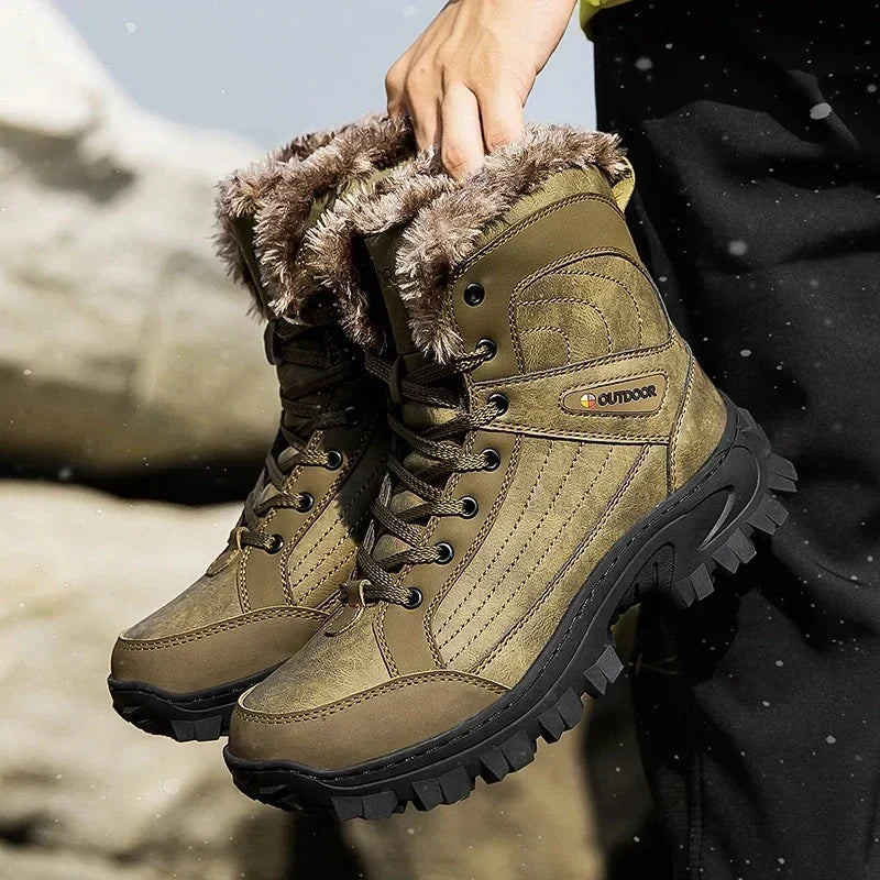 Fur-Lined Snow Boots with Padded Collar
