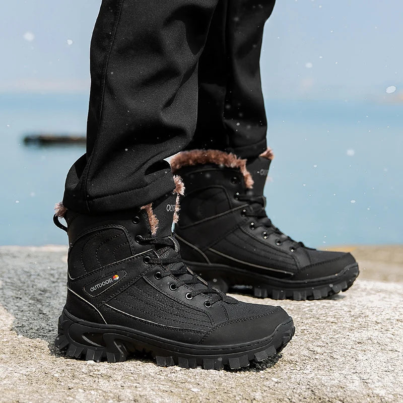 Fur-Lined Snow Boots with Padded Collar