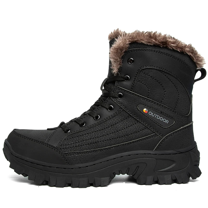 Fur-Lined Snow Boots with Padded Collar