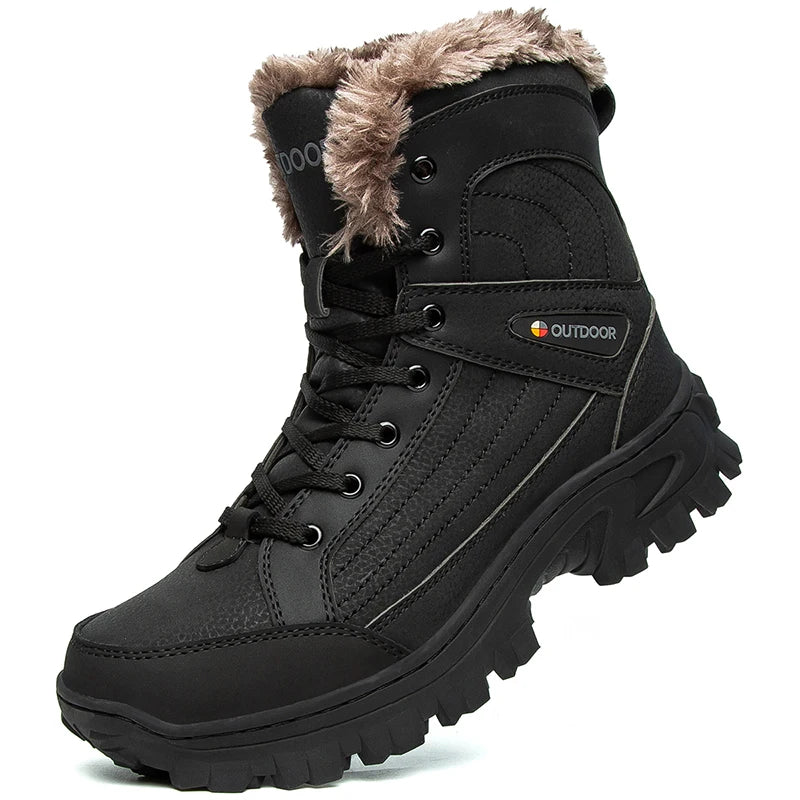 Fur-Lined Snow Boots with Padded Collar
