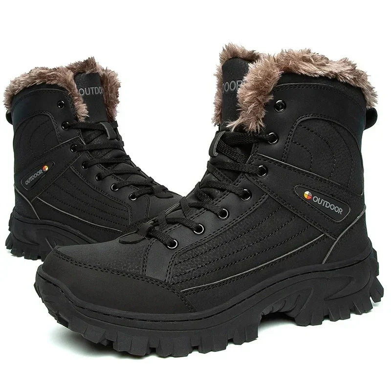 Fur-Lined Snow Boots with Padded Collar