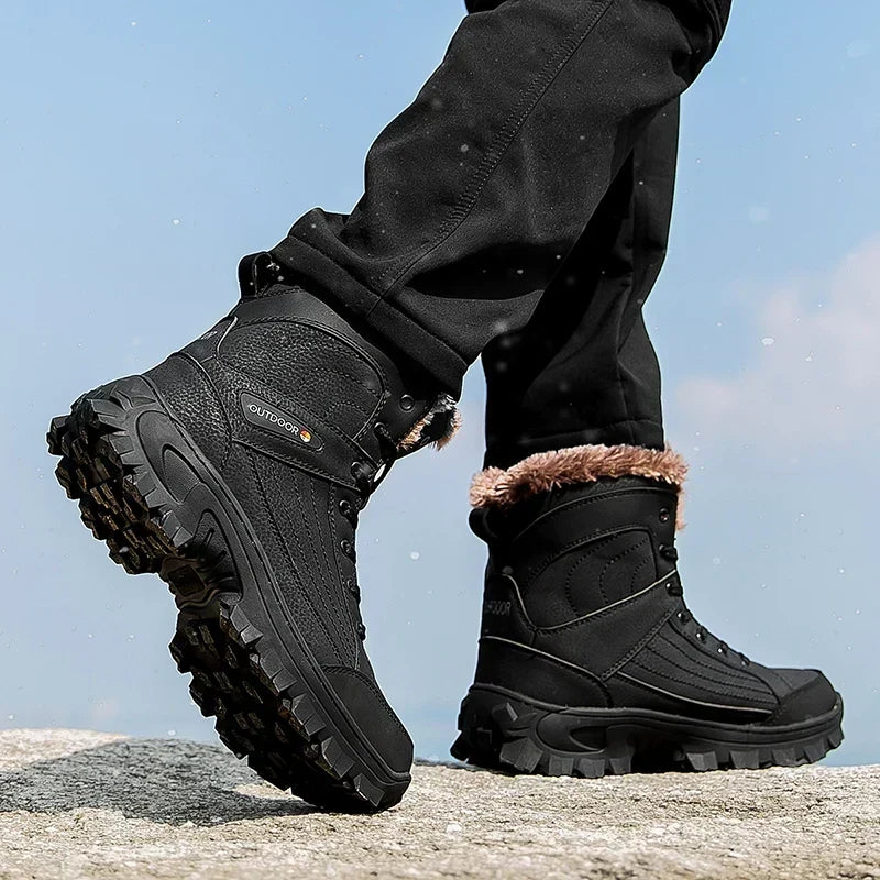 Fur-Lined Snow Boots with Padded Collar