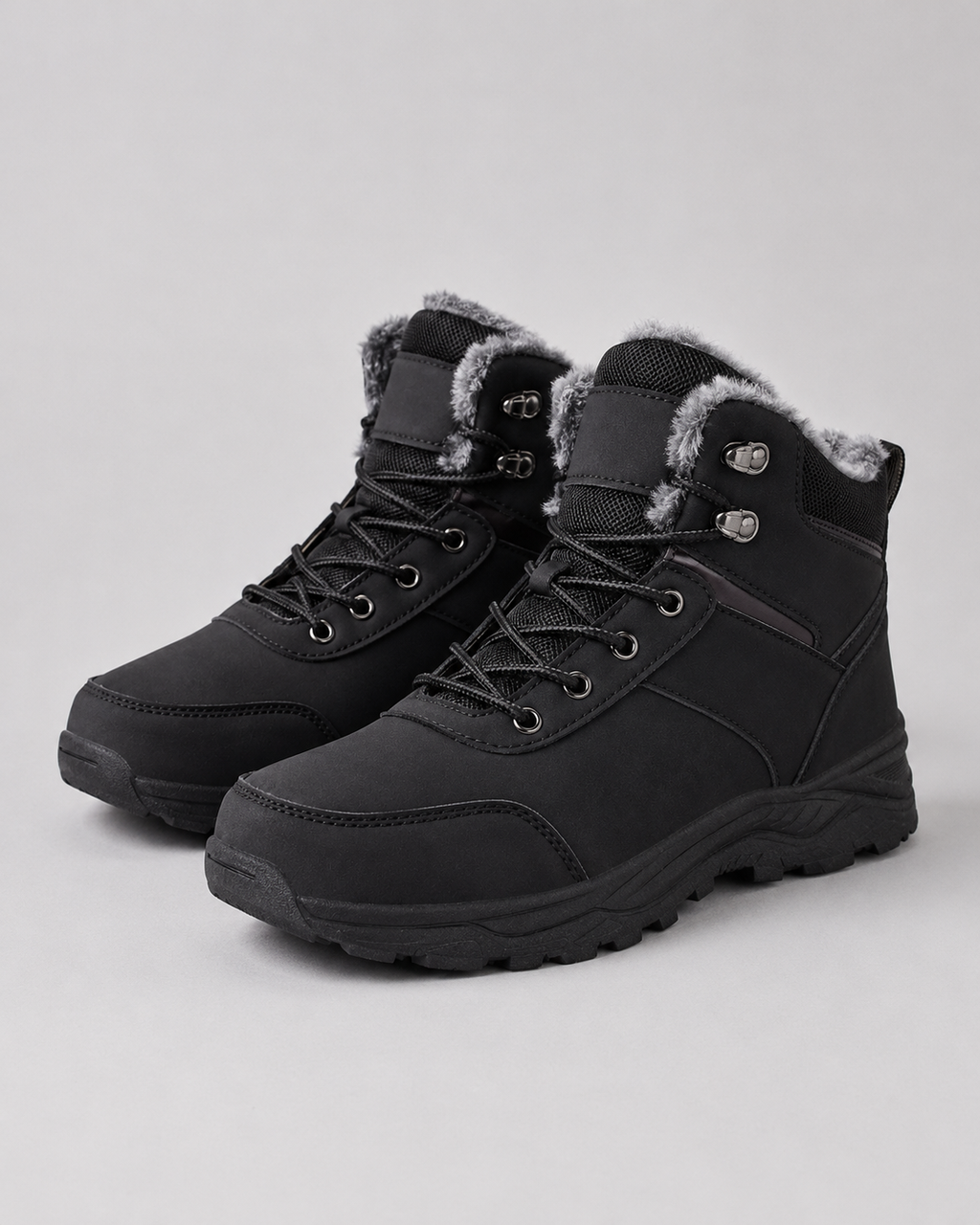 Plush-Lined Ankle Winter Boots