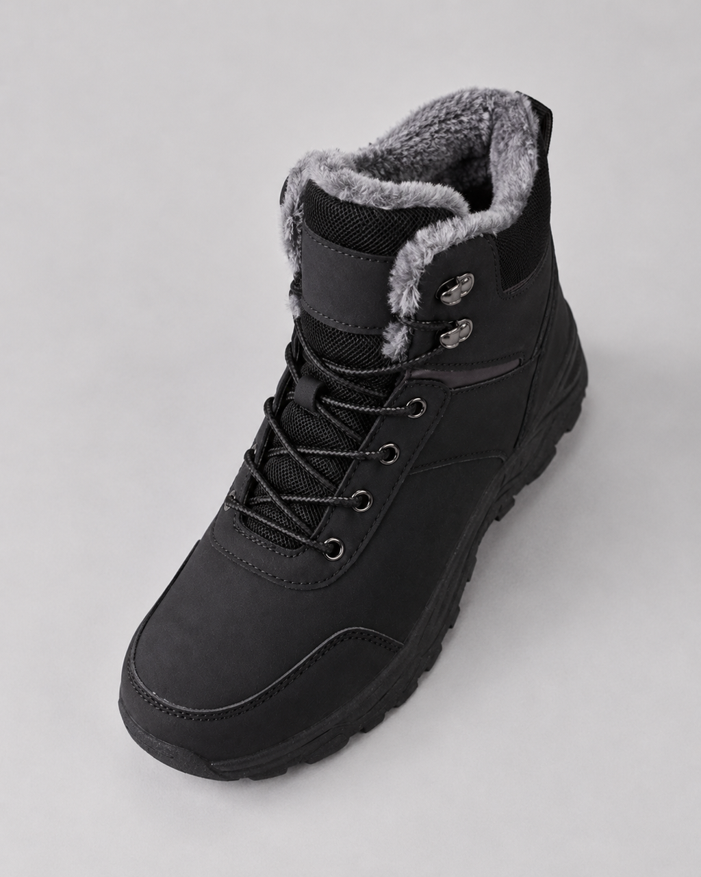 Plush-Lined Ankle Winter Boots