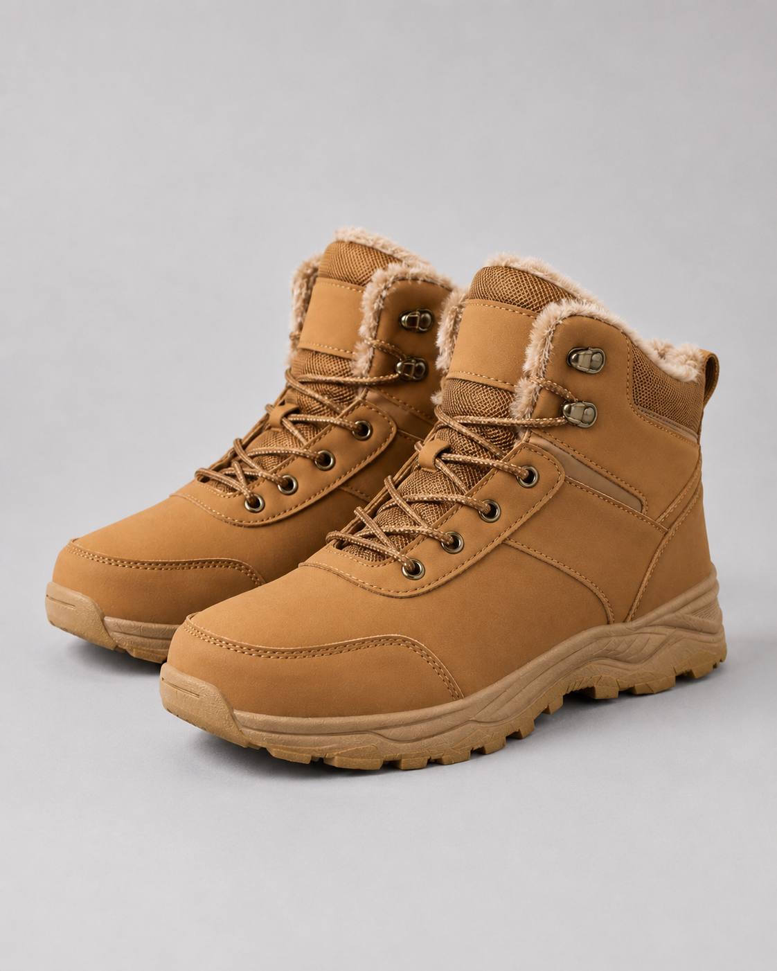 Plush-Lined Ankle Winter Boots