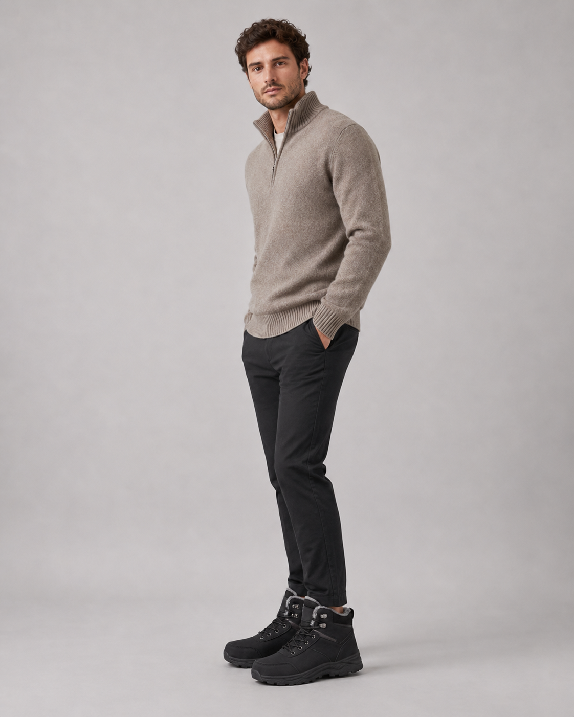 Plush-Lined Ankle Winter Boots
