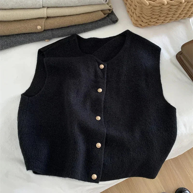 Button-Up Sleeveless Vest