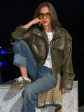 Zip-Up Biker Style Jacket
