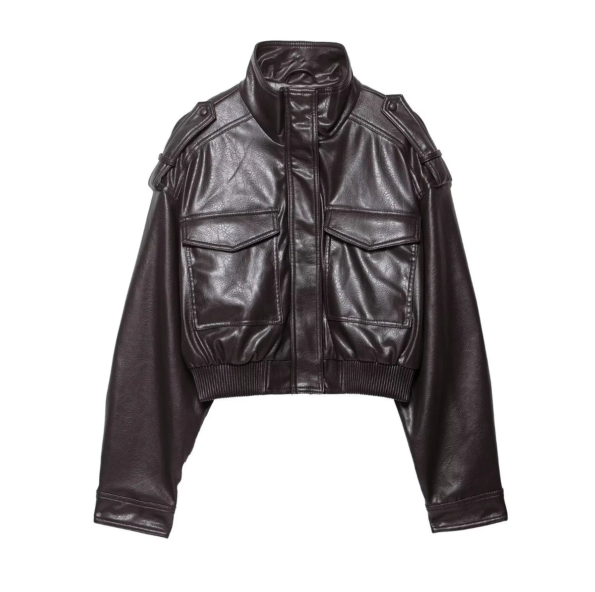 Zip-Up Biker Style Jacket